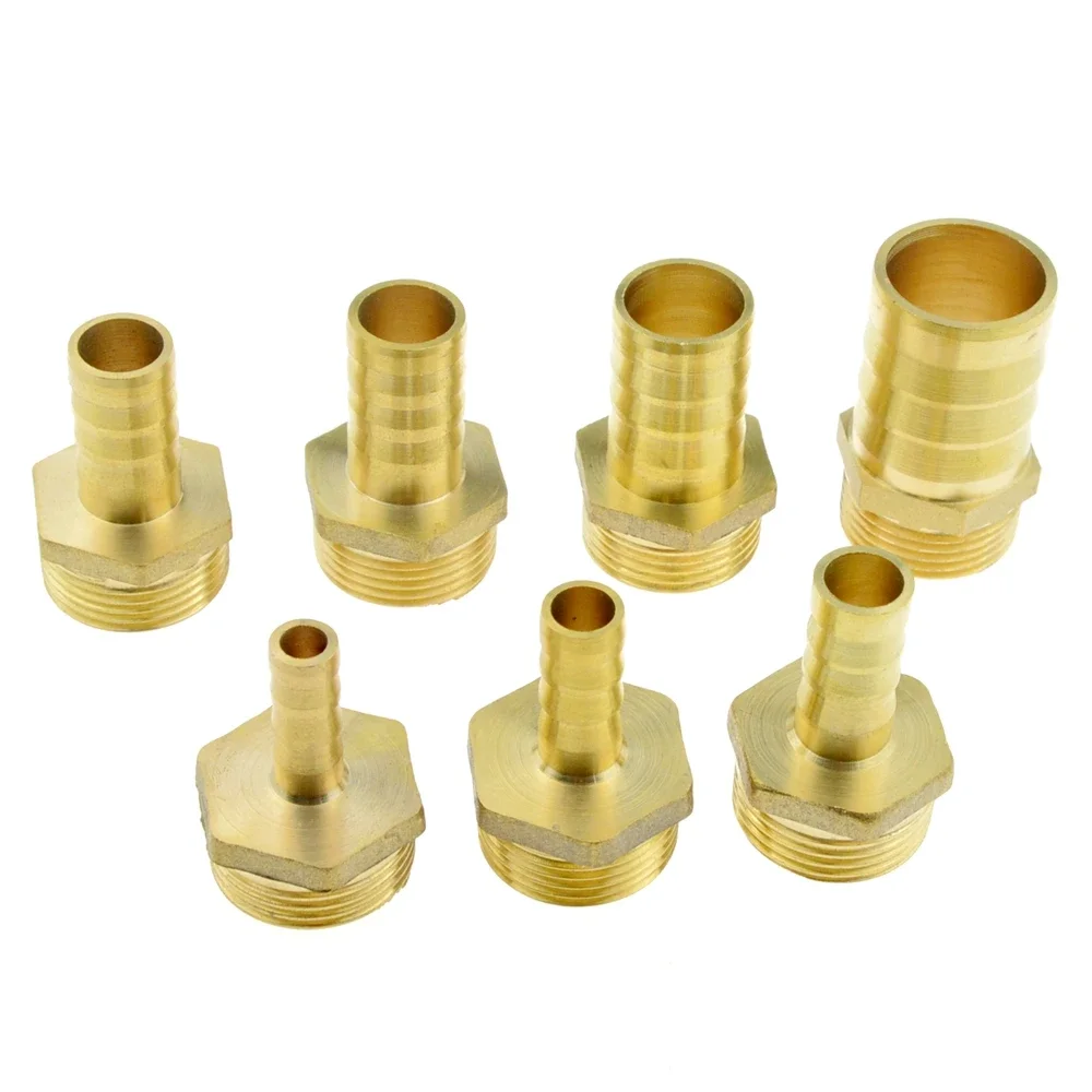 Brass Hose Fitting 3/4 Inch BSP Male Thread 10mm 12mm 16mm 19mm 25mm Hose Barb Tail Pipe Connector Joint Copper Coupler Adapter