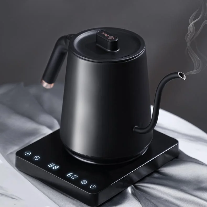 EU 600ml Stainless Steel Temperature Control Coffee Goose Neck Electric Kettle