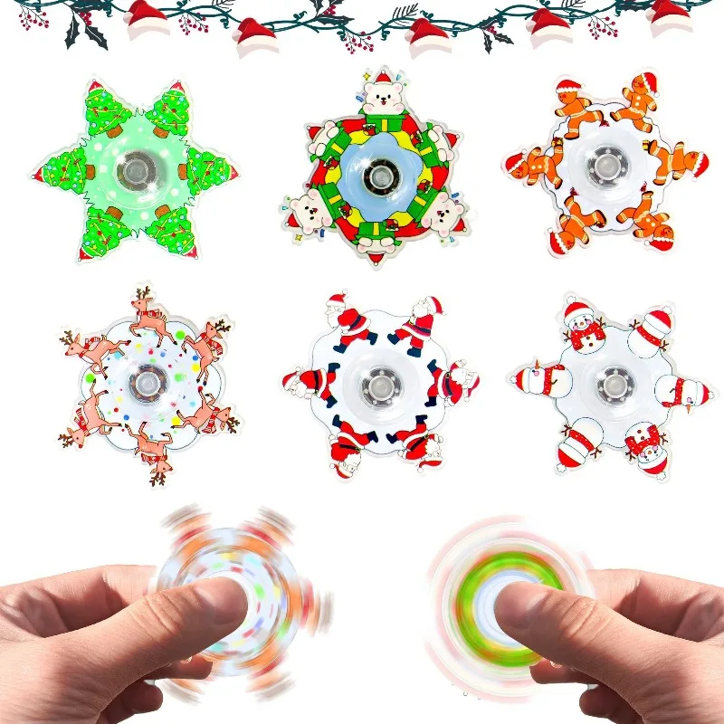 Hot-selling Fidget Spinners Relieve Stress Christmas Cartoon Fidget Spinners Old Man Elk Snowman Christmas Tree Party