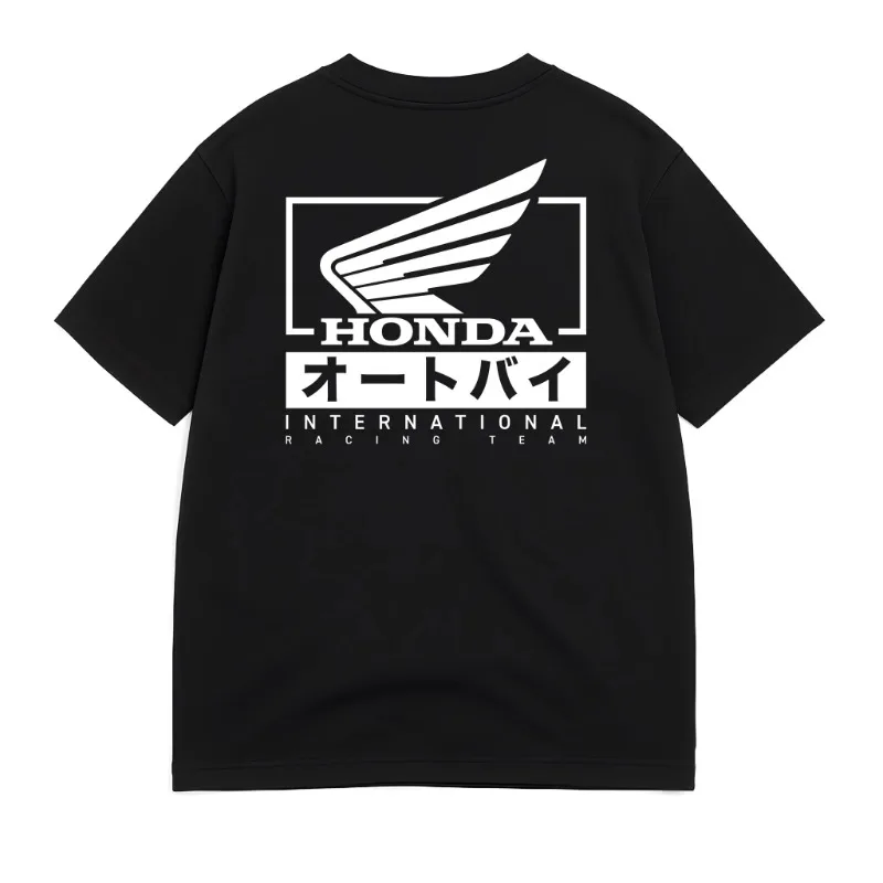 

Honda Men's and Women's T-Shirts Summer Cars Motorcycles Modified Riding Off-Road Racing Enthusiasts Work Short Sleeves