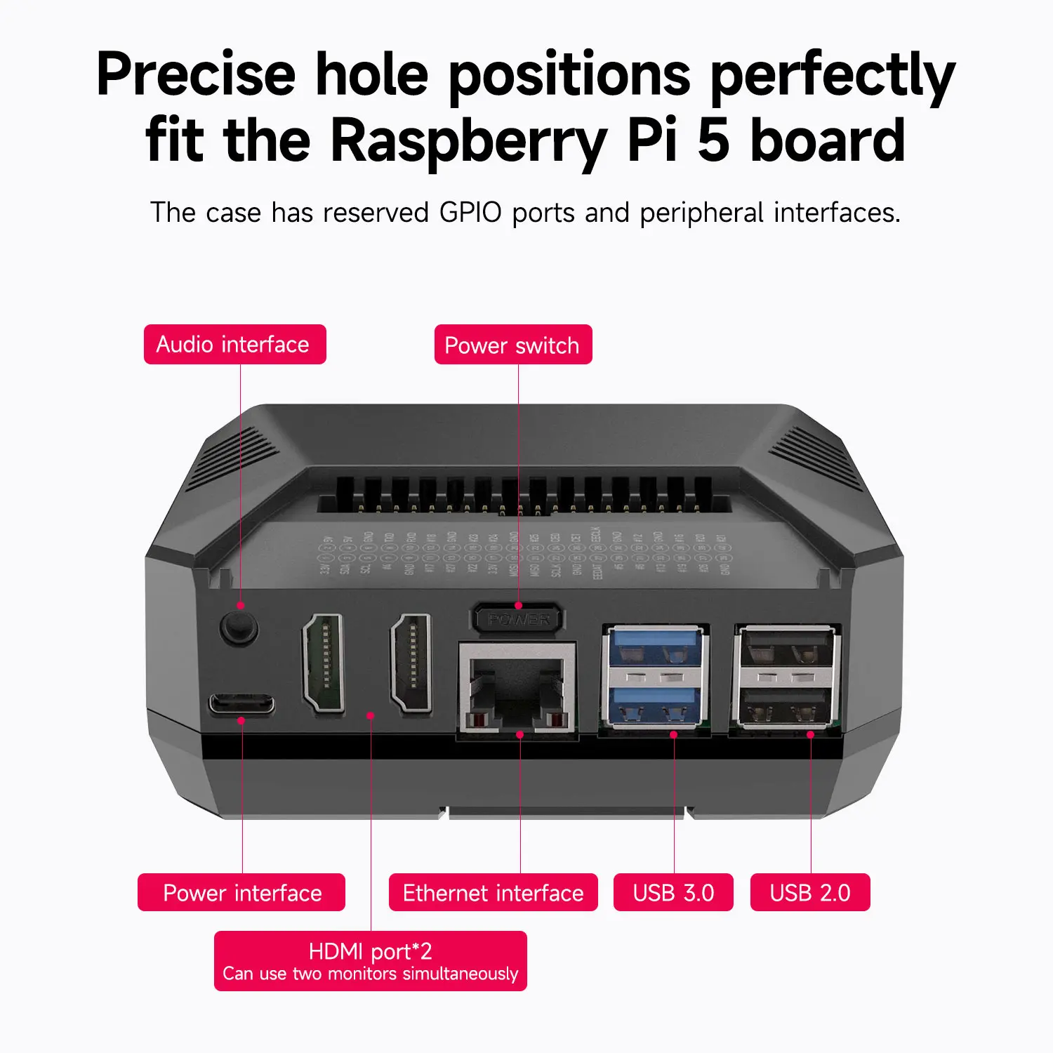 Raspberry Pi 5 Argon ONE V3 Obudowa ze stopu aluminium Wbudowana karta rozszerzeń Wentylator PWM Odbiornik podczerwieni M.2 Obsługa instalacji SSD