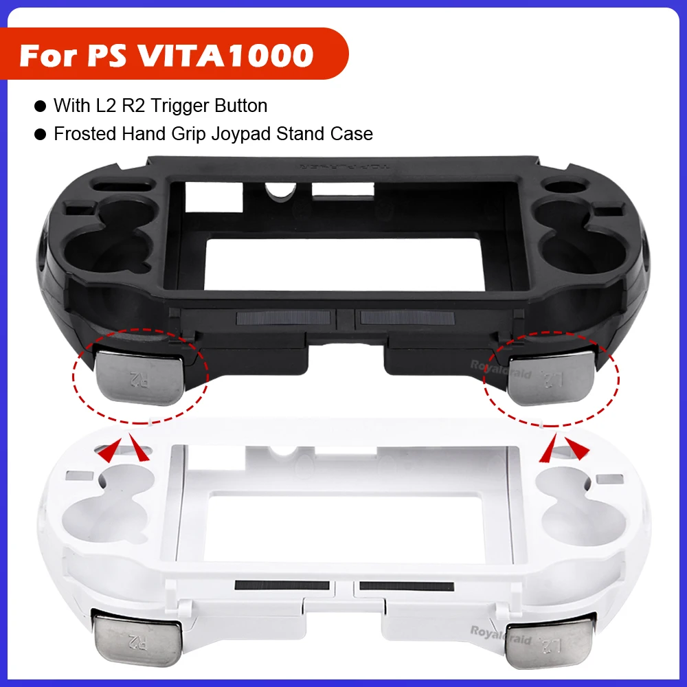 Étui de support de Joypad de poignée de remplacement noir avec bouton de déclenchement L2 R2 pour accessoires de jeu PS VITA 1000/PSV1000/PS Vita1000