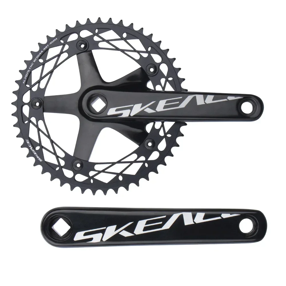 SKEACE Track cycling Crankset 144BCD Square Hole Crank Aluminum Alloy Single Speed Crank Chainwheel 165mm 48/49T Crankset view 6