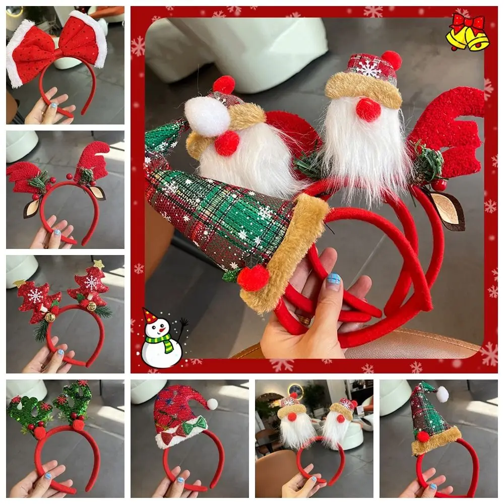 

Christmas Decoration Christmas Headband Cute Elf Reindeer Deer Horn Hair Band Bell Santa Antlers Headband Girl