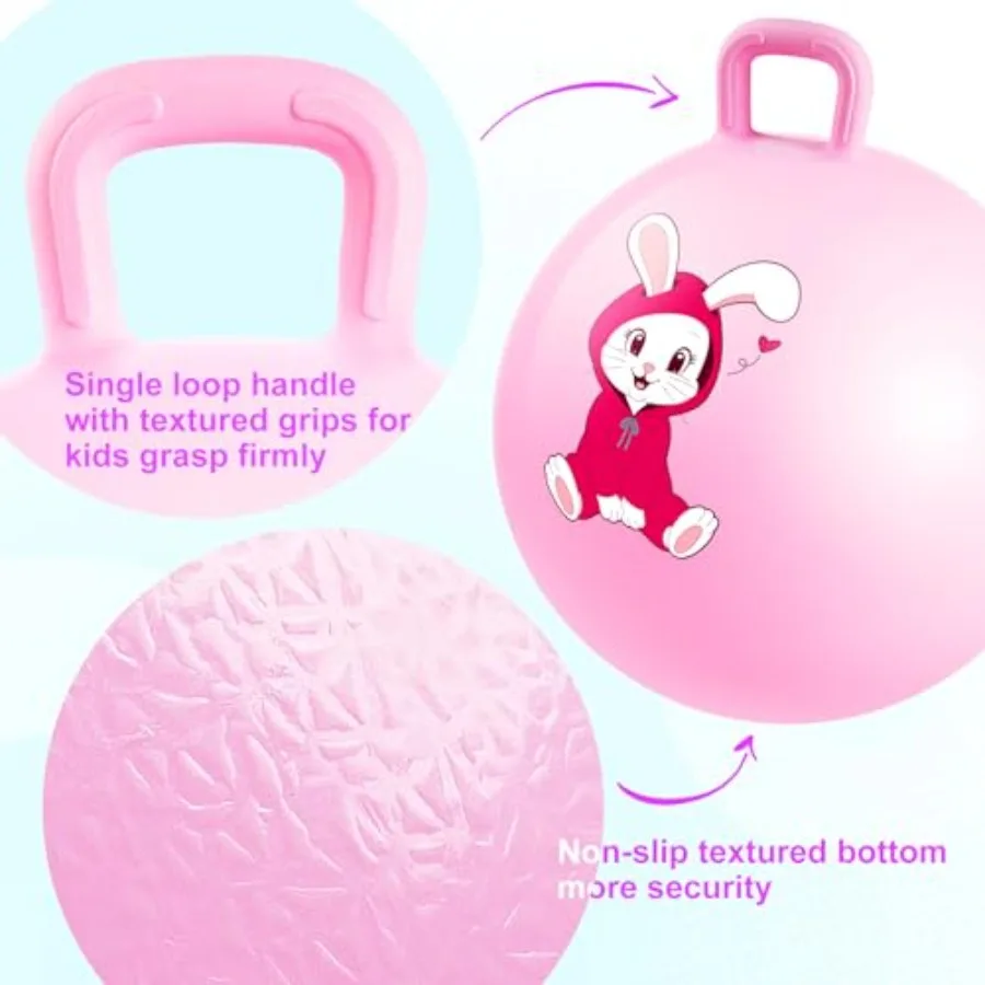 Balles à trémie pour 3 à 8 ans, 6 pièces, balle gonflable de 18 pouces avec poignée, jouet assis sur la saut, pour Sports d'intérieur et d'extérieur, équipe scolaire Active Pl