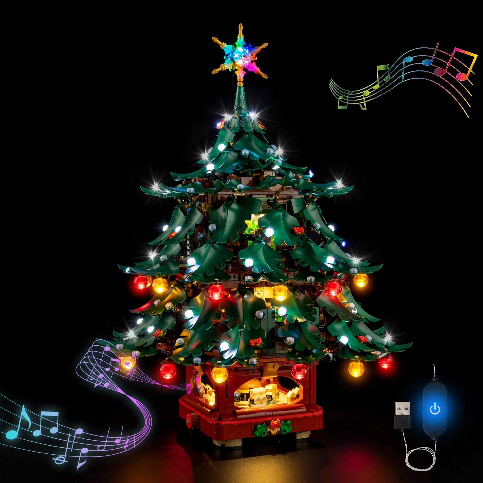 

LED Lighting Set Suitable for Family Christmas Tree 41843 Building Blocks(Not including The Bricks Model)