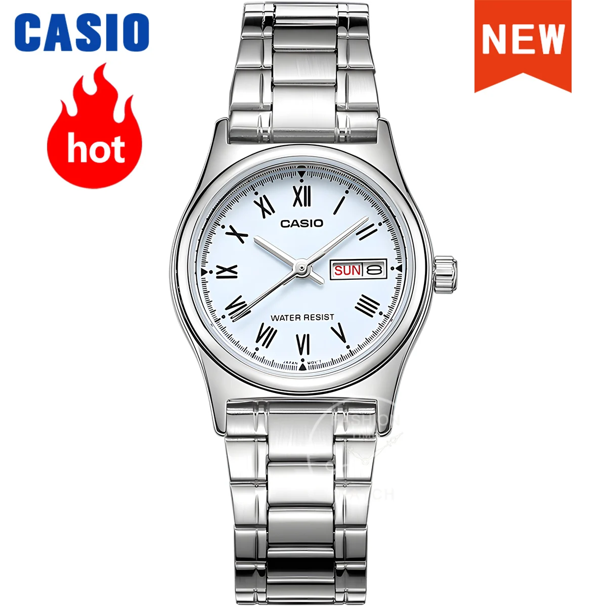 Reloj Casio para mujer LTP-V006D-2B, reloj de cuarzo resistente al agua, reloj de moda para mujer