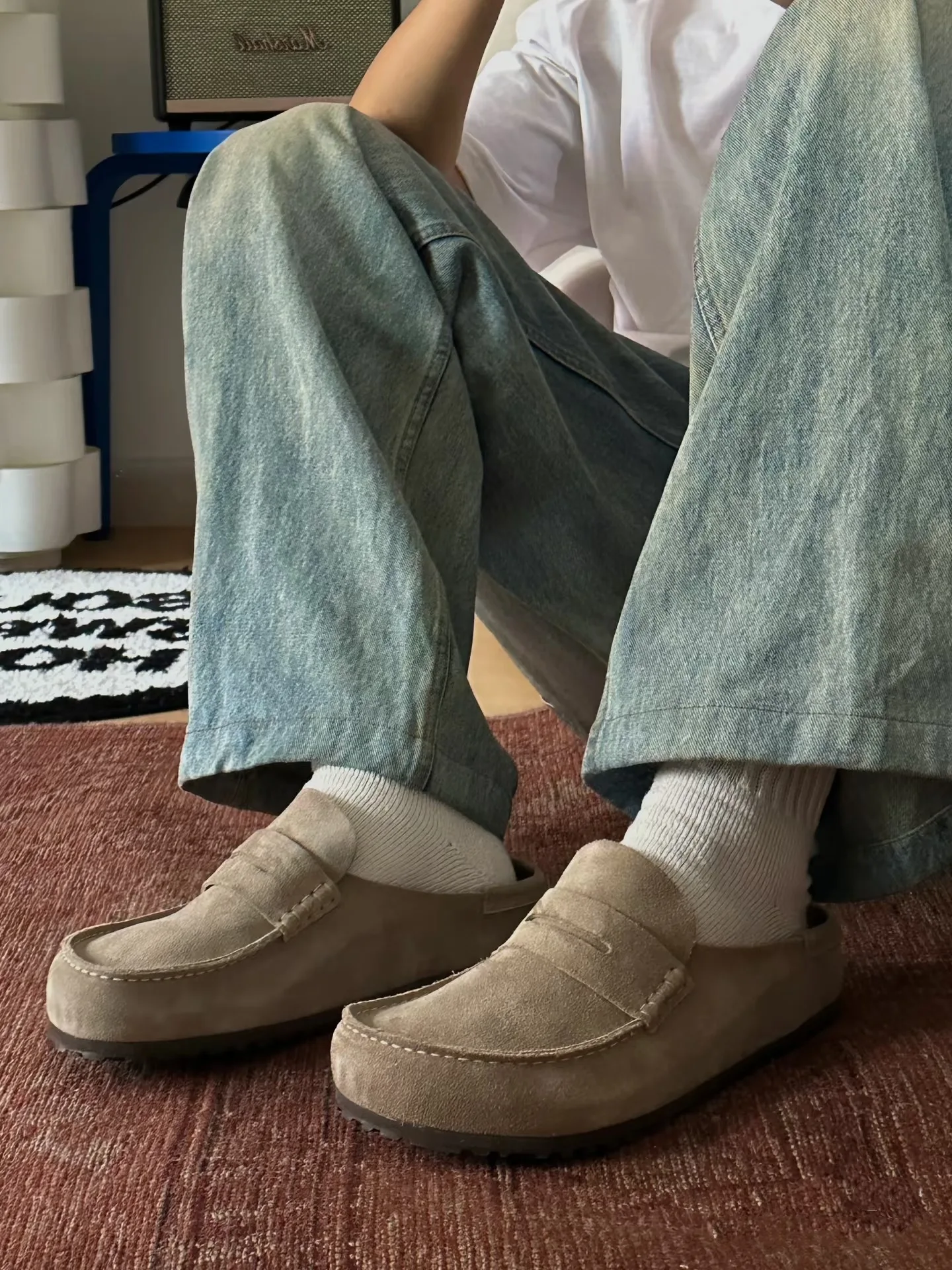 Modische Halbschuhe aus Rindsleder mit Zehenkappe, dicksohlig, bequem, atmungsaktiv, Retro-Look, lässig, für Herren – Detail 4