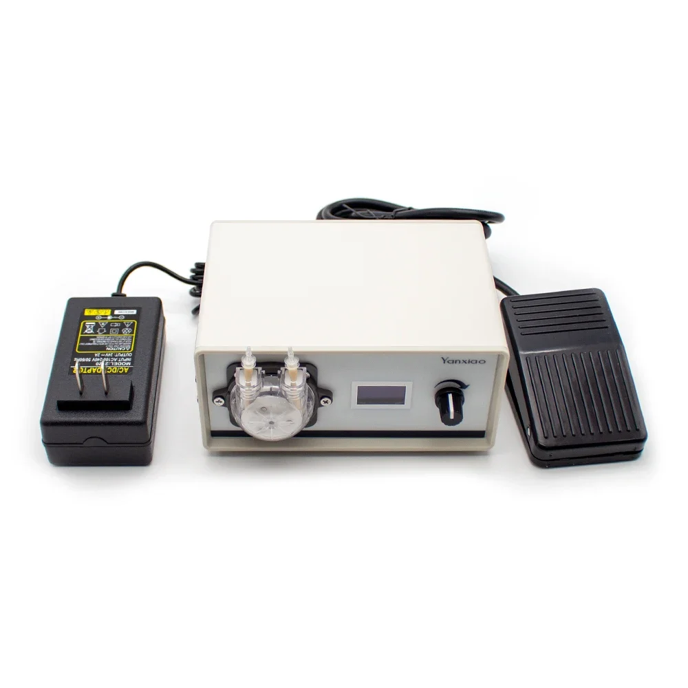 Peristaltic Pump Small Laboratory Metering Water Pump Self-Priming Circulating Quantitative Mini Titration Pump with Foot Switch