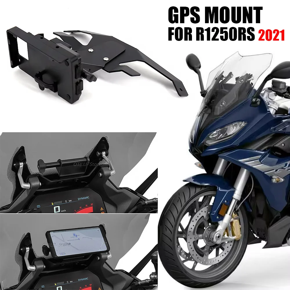 New Motorcycle Accessories  Stand Holder Phone Mobile Phone GPS Plate Bracket For BMW R 1250 RS r1250rs R1250RS R1250 RS 2021