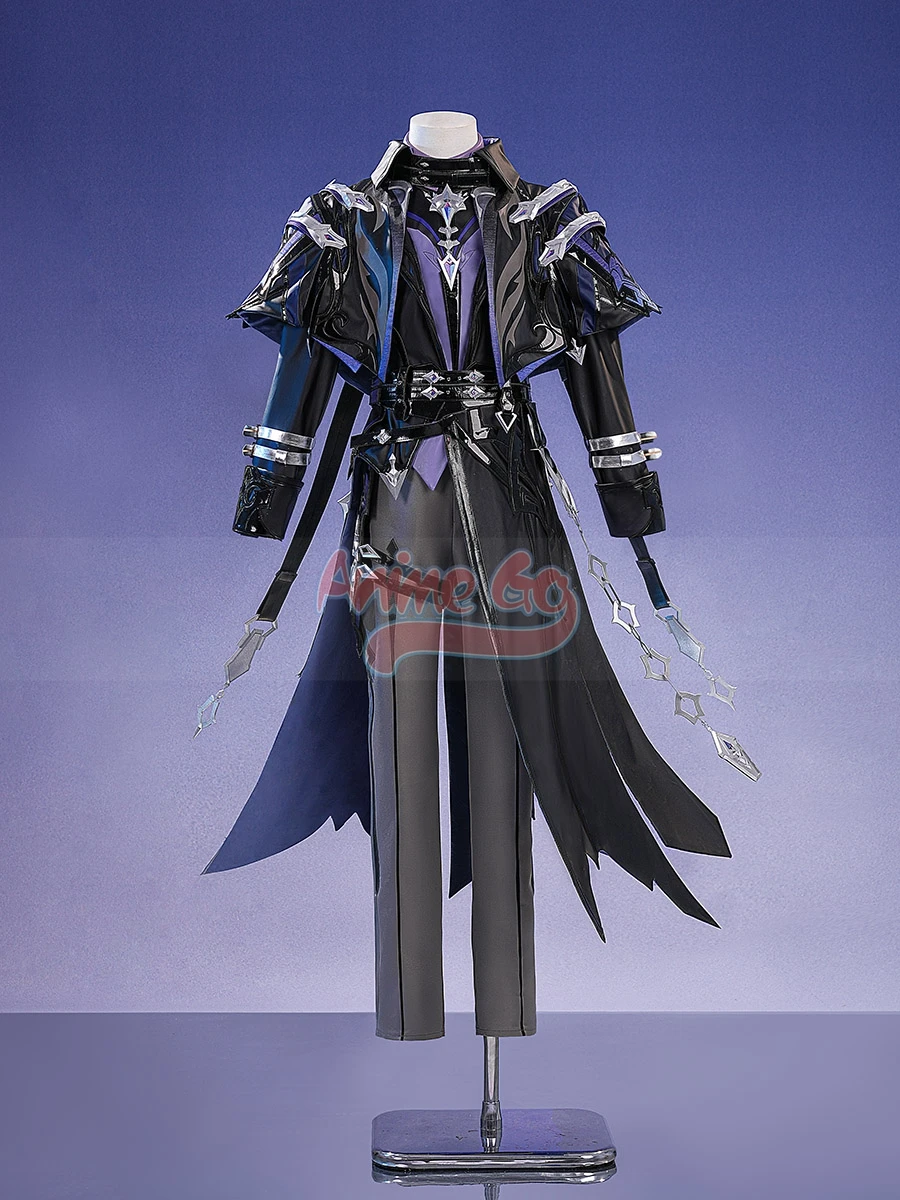 

Flins Cosplay Costume Genshin Impact Kyryll Chudomirovich Flins Role Play Clothes with Lantern Prop for Men Halloween