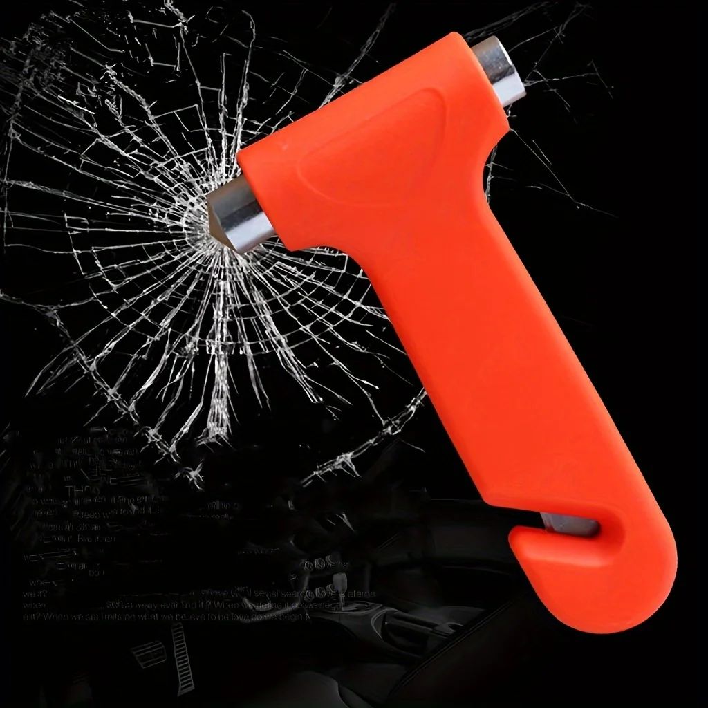 Be Prepared For Any Emergency With The Two-in-one Safety Hammer!