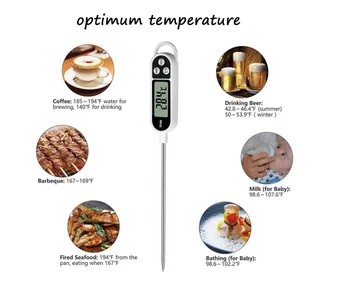 1PCS Food Thermometer TP300 Digital Kitchen Thermometer For Meat Cooking Food Probe BBQ Electronic Oven Kitchen Tools Portable