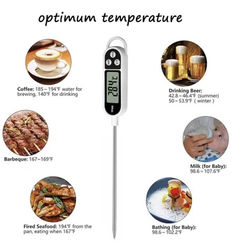 1PCS Termometro per alimenti TP300 Termometro da cucina digi...