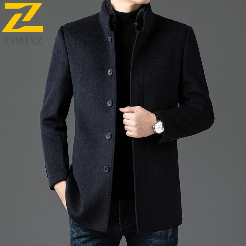 Winter Men Wool Overcoat 2025 New Premium Detachable Down Inner Thickening Coat Business Gentleman Style Warm TrenchCoat ​