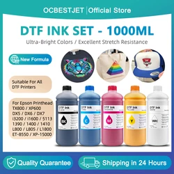 Encre de transfert de film l'horloge pour Epson, impression et transfert de film l'horloge, qualité finale, 1000ml * 5, 1430, L800, L1800, 1390, I3200