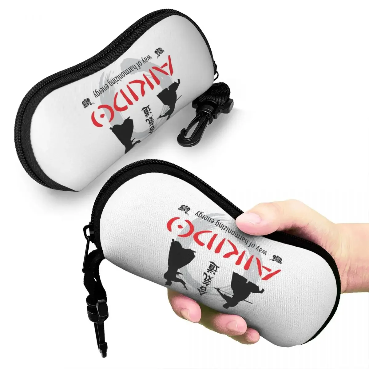 

Aikido Practitioner (2) Shell Glasses Case Protective Sunglasses Box Women Men Soft Eyeglasses Bag Pouch