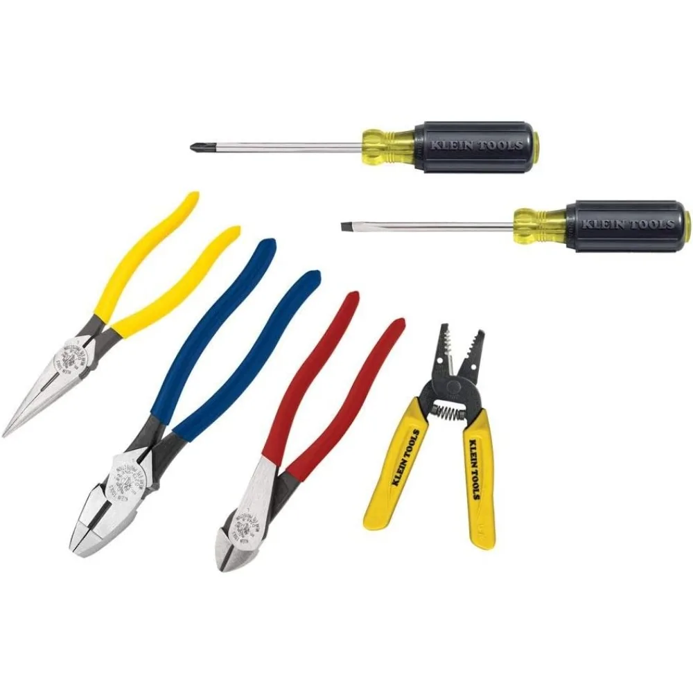 

Tools 92906 Tool Set, Basic Tool Kit has Tools Hand Tools for Apprentice or Home: Pliers, Wire Stripper / Cutter