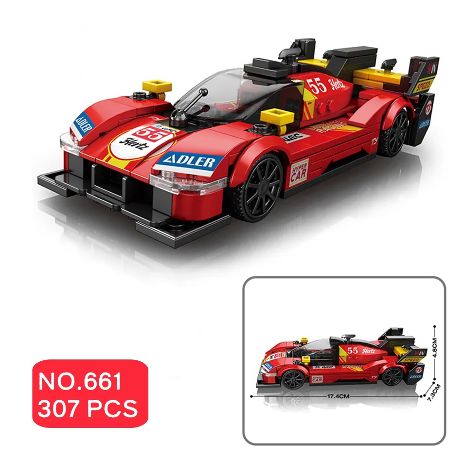 

MOC Advanced Hyper Racing Car Building Blocks DIY Mechanical Vintage Design Toy For Kids Adults STEM Educational Birthday Gifts