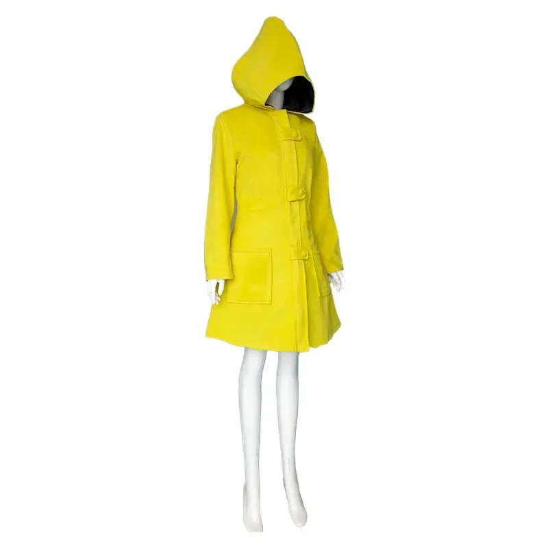 Little Nightmares ستة أزياء تنكرية معطف واق من المطر للأطفال البالغين معطف أصفر لحفلات الهالوين؛ 3,k8't،