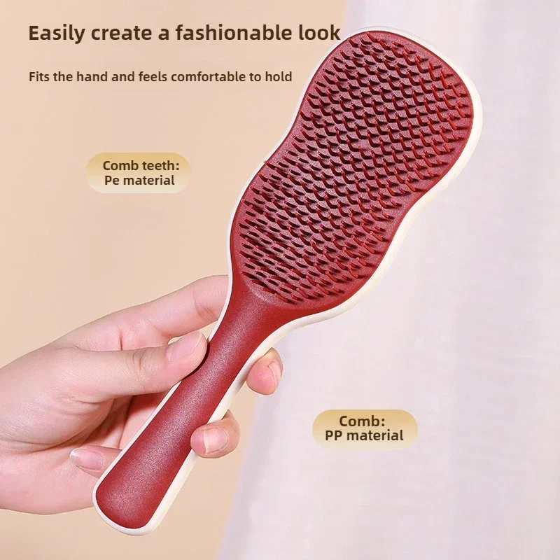 مشط شعر مستقيم منفوش من أوراق الموز للشعر الطويل للتدليك المنزلي للنساء وسادة هوائية خاصة مشط عملي جديد
