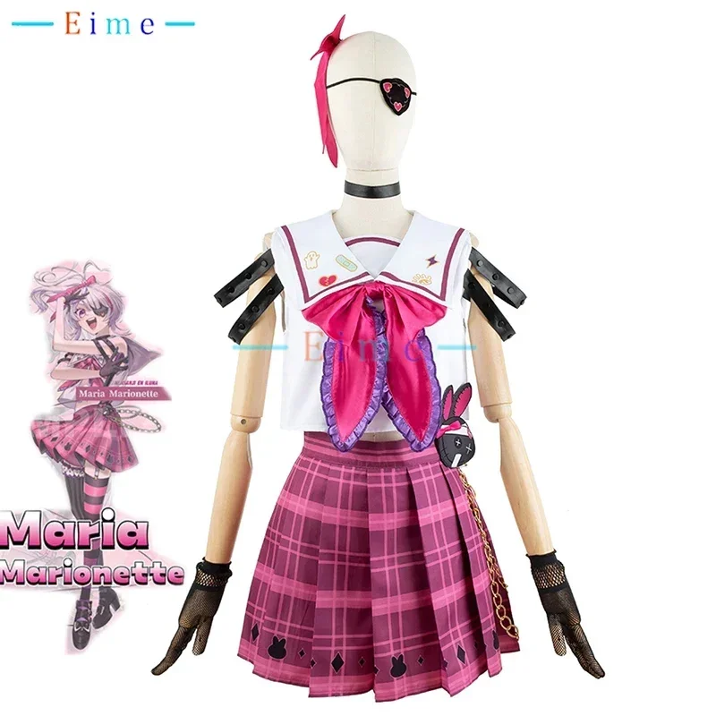 

Maria Marionette Cosplay Costume Women Cute Sailor Dress Suit Top Skirts Halloween Party Uniforms Vtuber Cosplay Custom Made