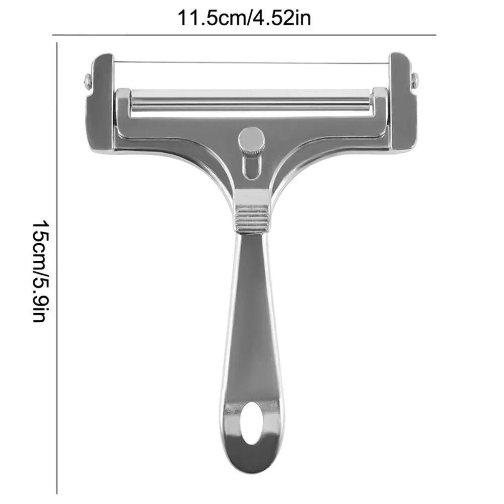 Zilveren Kaasschaaf Keukengereedschap Verstelbare Comfortabele Handgreep Differentes Gemakkelijk Schoon Te Maken