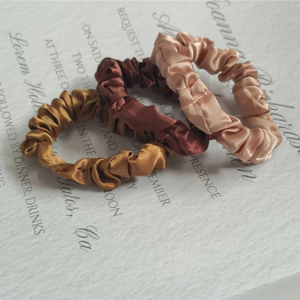 12 قطعة الحرير مثل الحرير Scrunchies ريترو بسط ذيل حصان أصحاب للنساء موضة العلاقات الشعر المرنة واسعة المناسبات الشعر