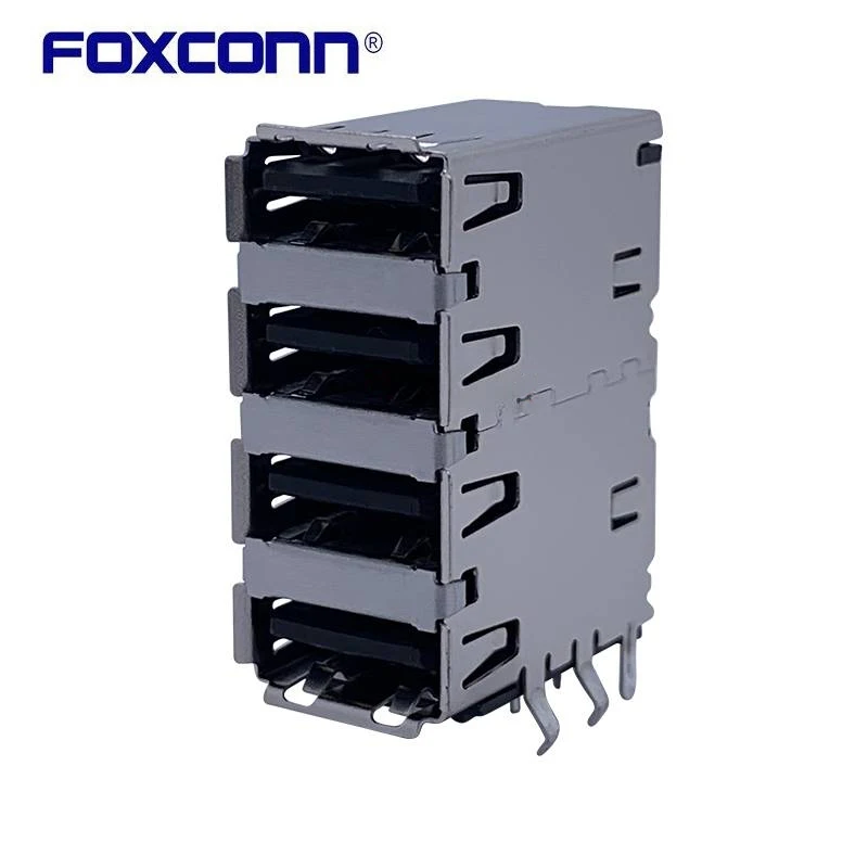 

Foxconn UB11123-QDDE-4H4 4-layer USB2.0 socket connector original connector