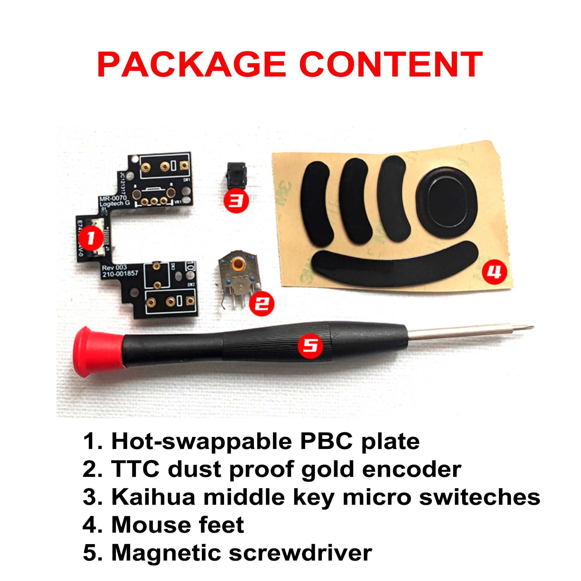 Scheda Madre Hot Swap Con Interruttori Encoder Per Logitech G PRO X Superlight – Versione Antipolvere Con Ruota Oro, Sostituzione Facile