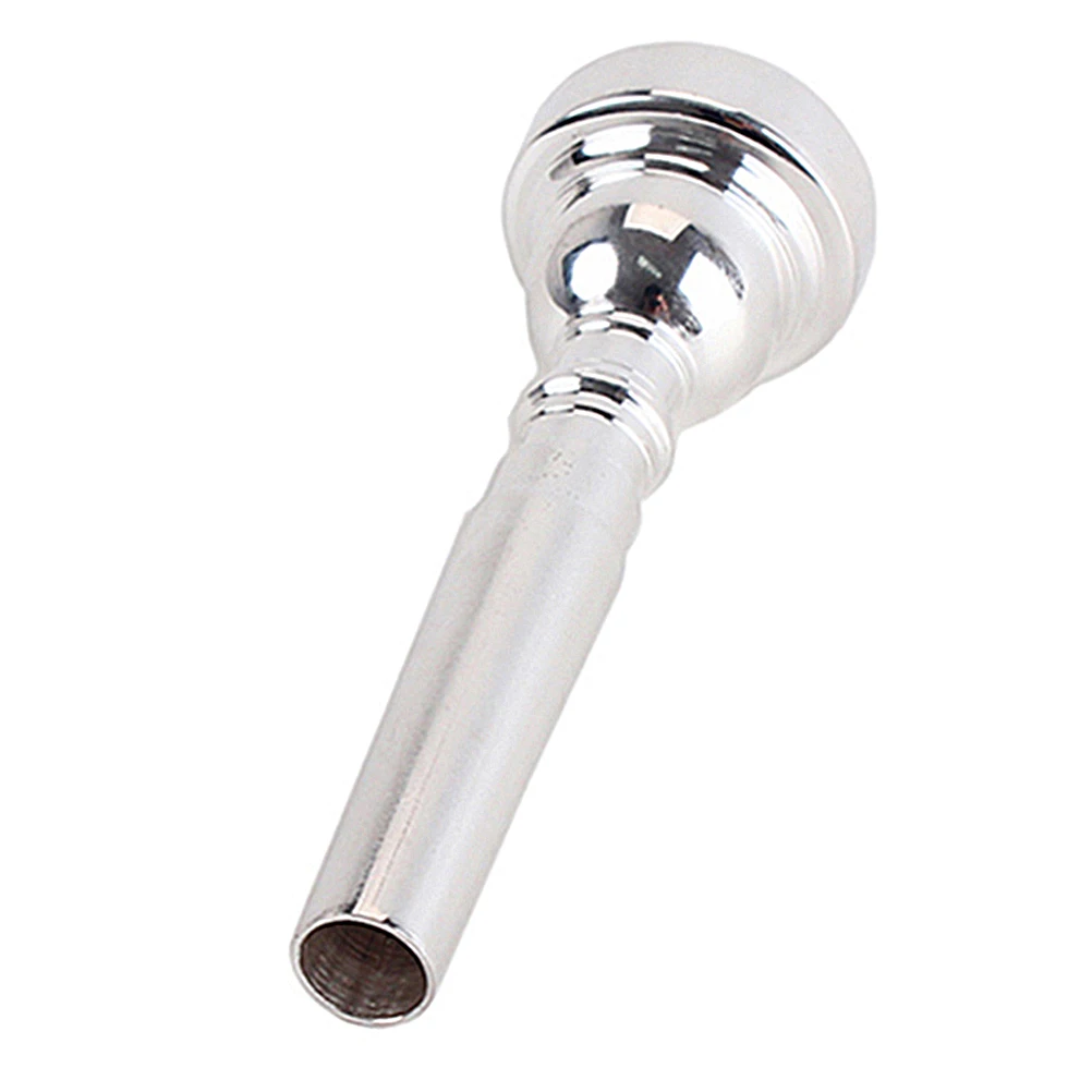 

5C Trumpet Mouthpiece Silver Plated Bullet Shape Easy Blow Up Tone for Beginners Enthusiasts High Notes Replacement Musical