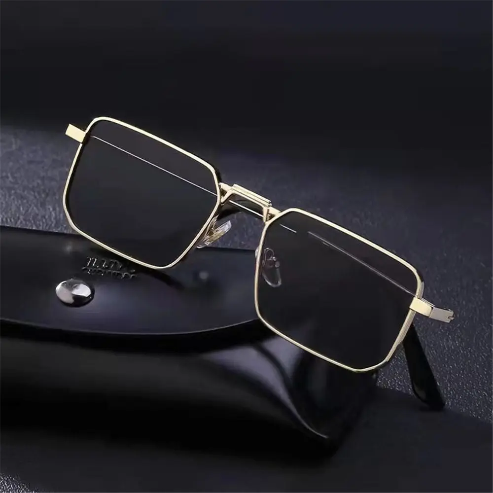 Okulary przeciwsłoneczne retro kwadratowe męskie damskie markowe designerskie vintage metalowa oprawka klasyczne okulary do jazdy na zewnątrz z filtrem UV400 Gafas