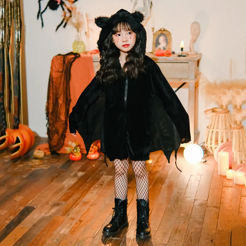 أزياء الهالوين للأطفال، أزياء الخفافيش الشيطانية للحيوانات، أزياء ماردي غرا التأثيرية للأطفال، أزياء اللعب اللطيفة للفتيات