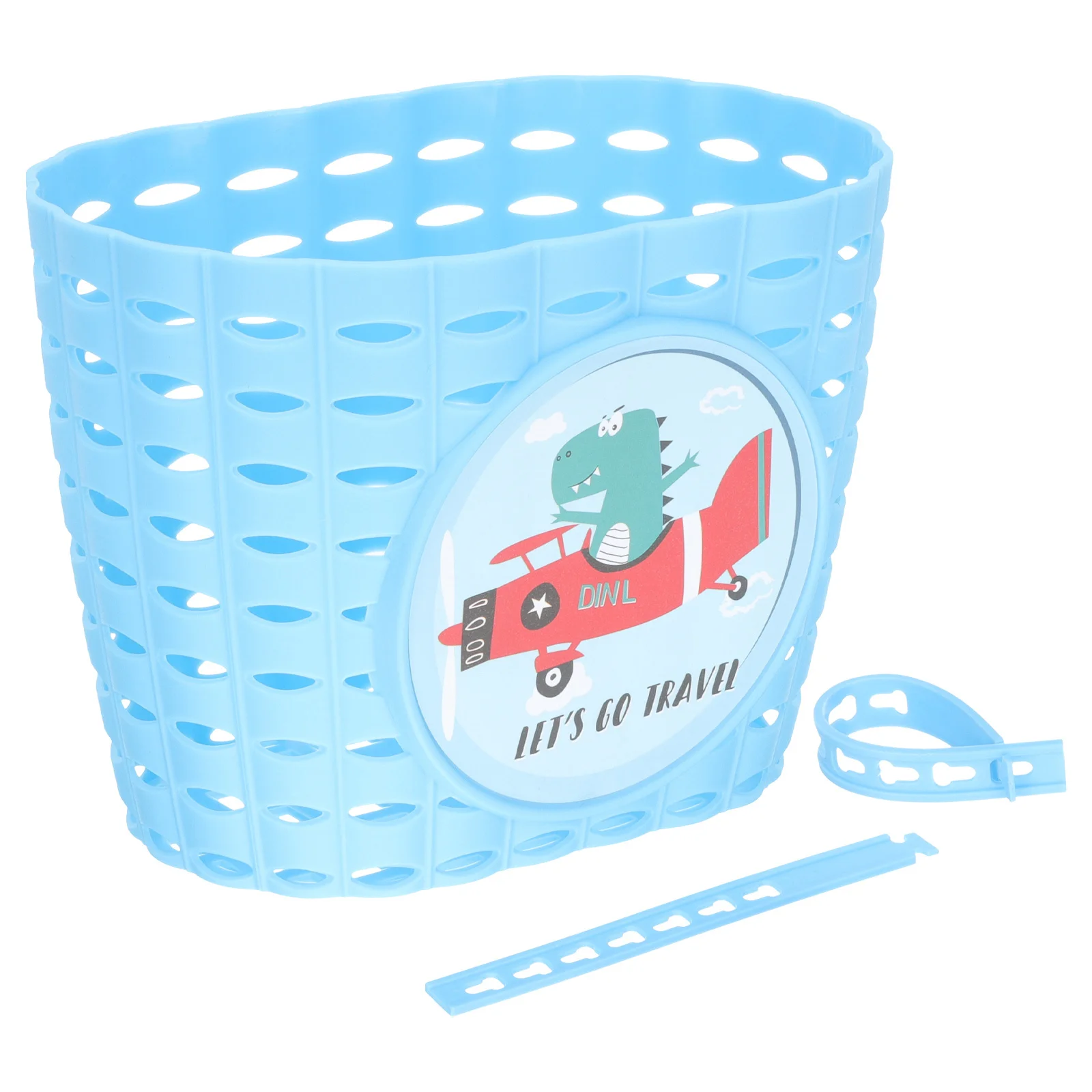 سلة دراجة للأطفال سلة تخزين بلاستيكية أمامية خفيفة الوزن مقاومة للخدش مناسبة لمقود الدراجات البخارية