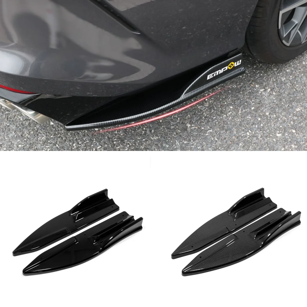 For Trumpchi GAC Empow 2022 2023 Exterior Accessories Lower Protection Angle Of Rear Car Corner Protector 2PCS