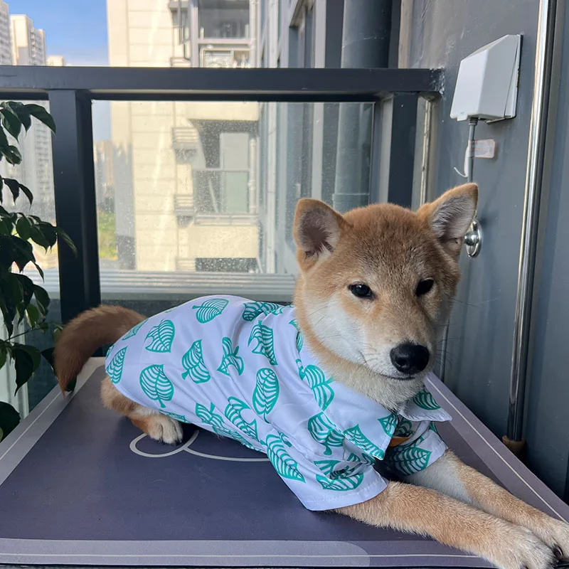 

Shiba Inu Corgi Sheltie Shirts, Animal Crossing Inspired Breathable Cotton Dog Clothes with Adjustable Straps for Pets