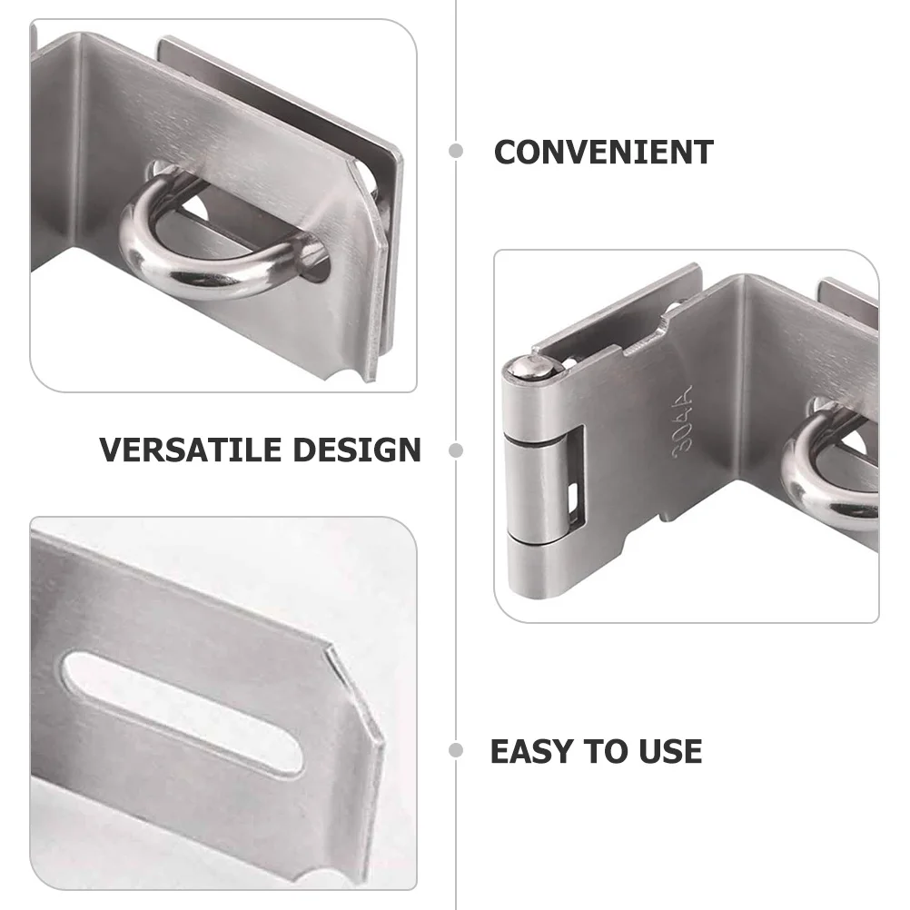 

Hasp Latch 4 Inch Stainless Steel 90 Degree Padlock Latch Durable Garage Door Lock Slide Lock Garage Door Locks