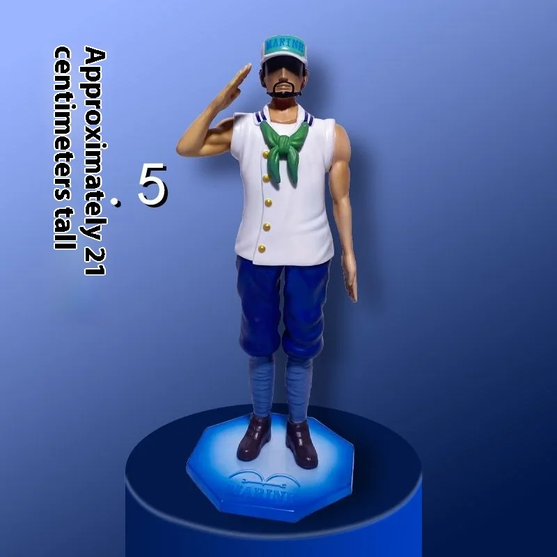 원피스 4pcs 새로운 세기 해군 군인 인사 애니메이션 피규어 모델 동상 컬렉션 데스크탑 장식 장식품 장난감 선물