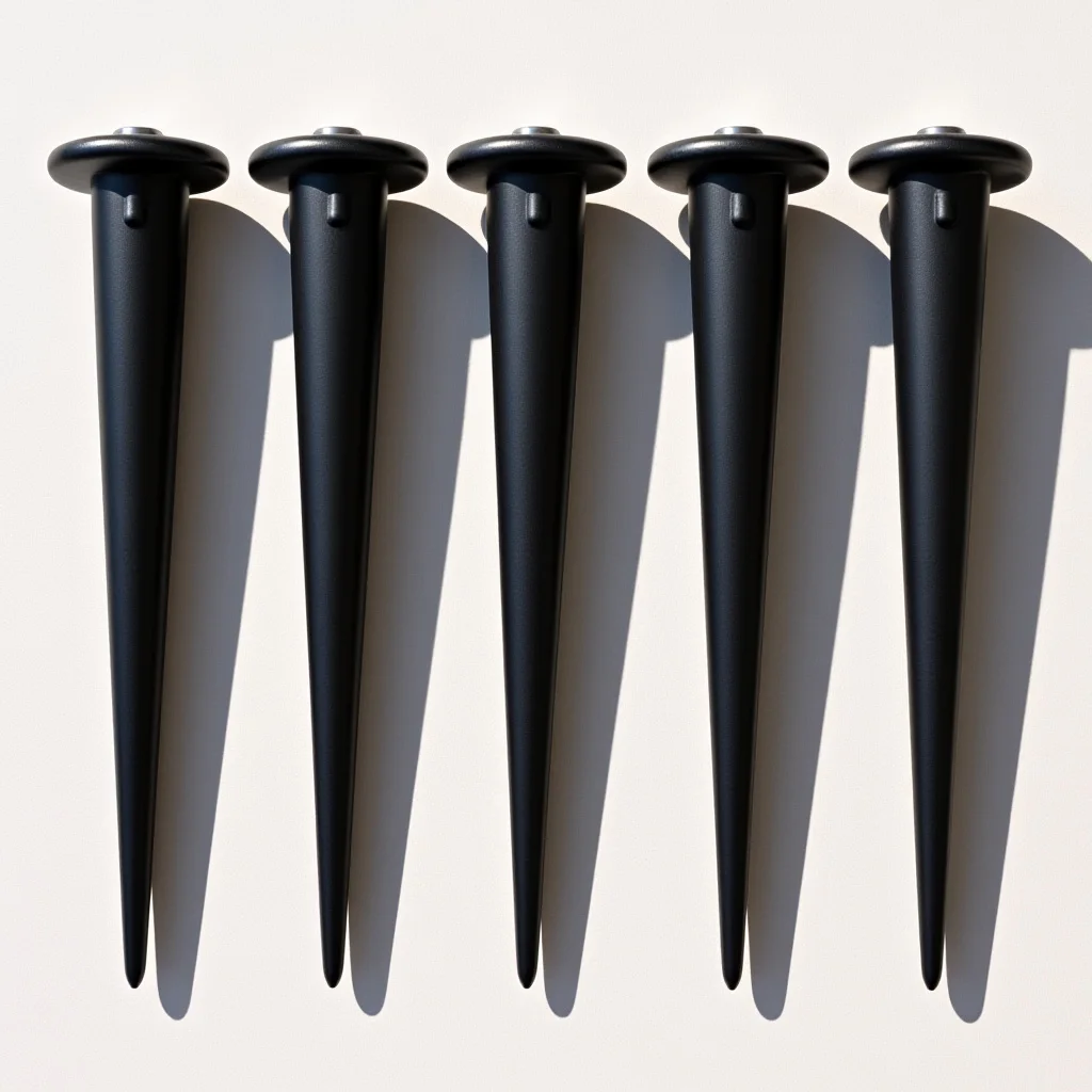 

TOVINANNA 5 Pack Metal Solar Light Stakes 6.3in Replacement Spikes for Garden Landscape Yard Pathway Lamps Ground Pole