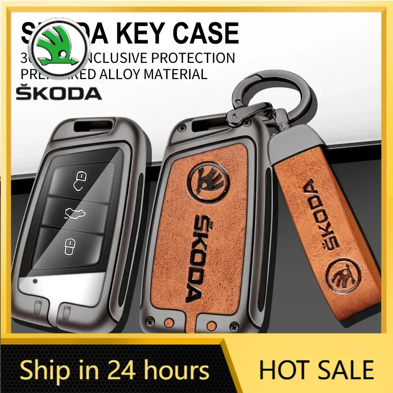 

2026 Hot For SKODA Zinc Alloy Car Smart Remote Key Fob Case Cover Protector Shell For Skoda Superb A7 Karoq Kodiaq 2020 2021 Key