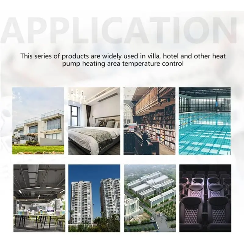 A64Z Untuk Pompa Panas Termostat Wifi Pintar Layar Sentuh LCD 4.8 Inci Termostat Pintar Termasuk Adaptor Kabel-C