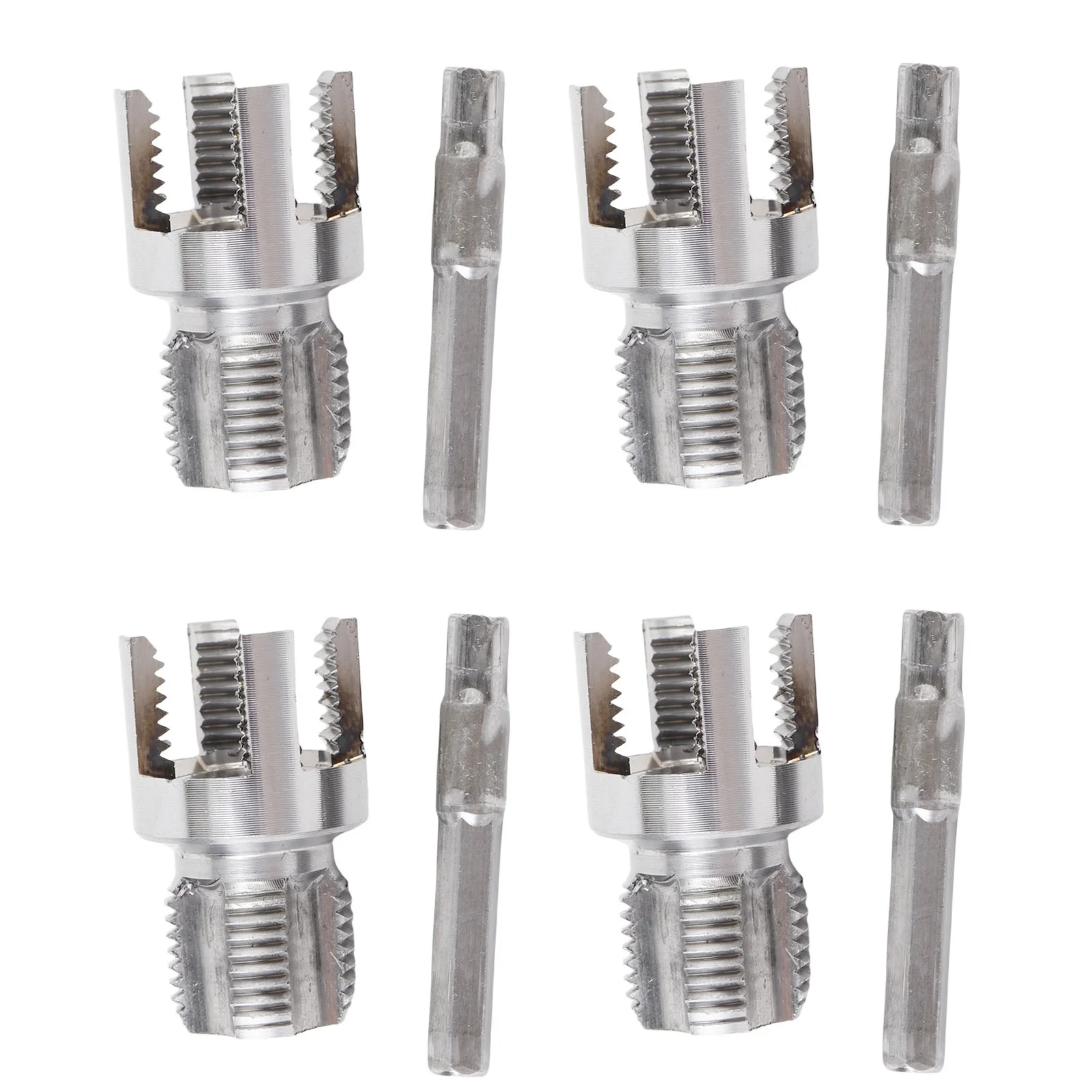 4 Set Internal External Pipe Threading Tool Integrated G1/2 PVC Plastic Pipe Threader Kit Thread Cutting Plumbing 1/4 Shank