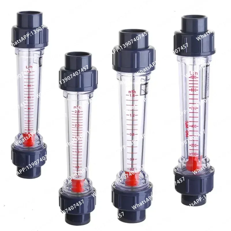 Plastic Float Flowmeter Liquid Water Flow Meter Rotameter Rotermeter UPVC Pipeline Flowmeter 1 Pcs