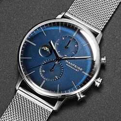 Relogio Masculino Men Watches Waterproof Top Luxury Brand Business Watch Ultra Thin Quartz Wristwatch Silver Watches Mesh Strap