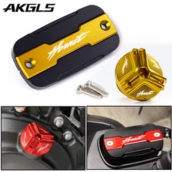 For HONDA goldwing gl1800 Hornet 600 900 CB600F 2007-2012 Motorcycle Front Brake Fluid Tank Cap + Filling Port Cap Accessories