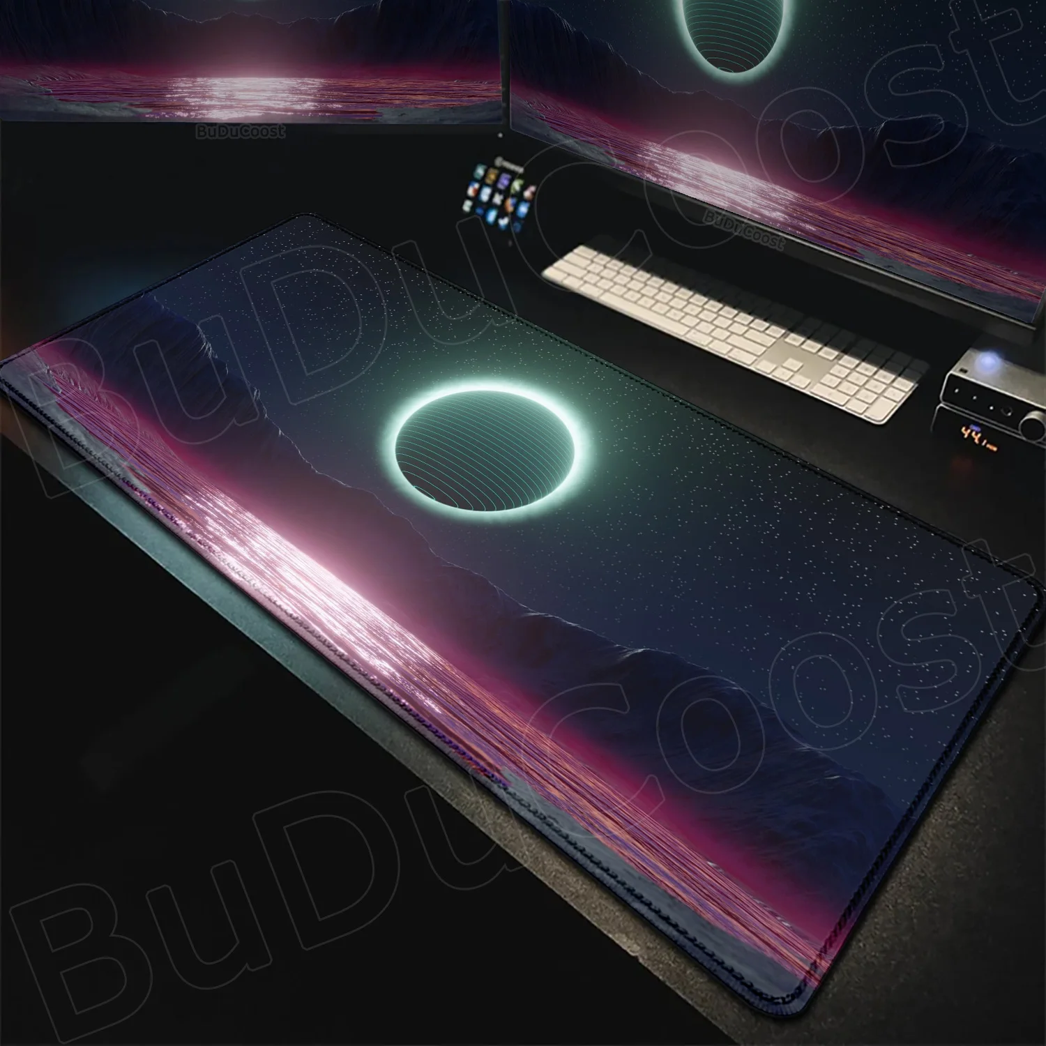

Mouse pad Night Moonlight XXL laptop esports office desk mat game player non-slip cool rubber mousepad PC desk top accessories