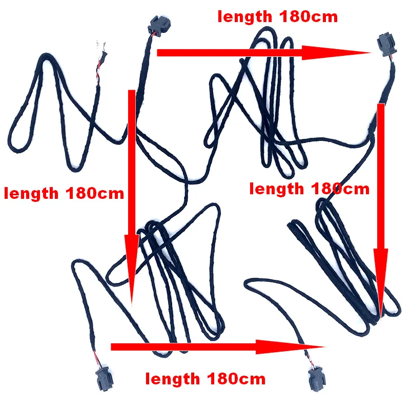 Car footwell light halogen lamp Cable wiring harness For vw Seat Toledo Leon Ibiza A3 A4 B6 B7 B8 A5 A6 C6 C7 A7 A8 Q3 Q5 Q7 TT