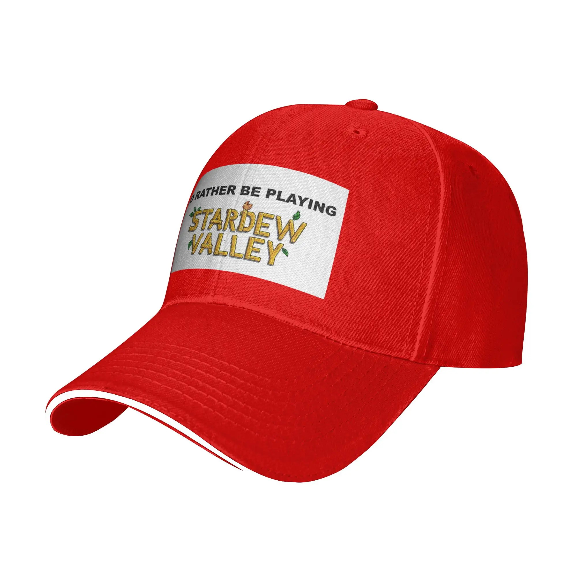 i'd rather be playing stardew valley Cap Casual Baseball Caps Adjustable Hat Hip Hop Summer Unisex Baseball Hats Customizable