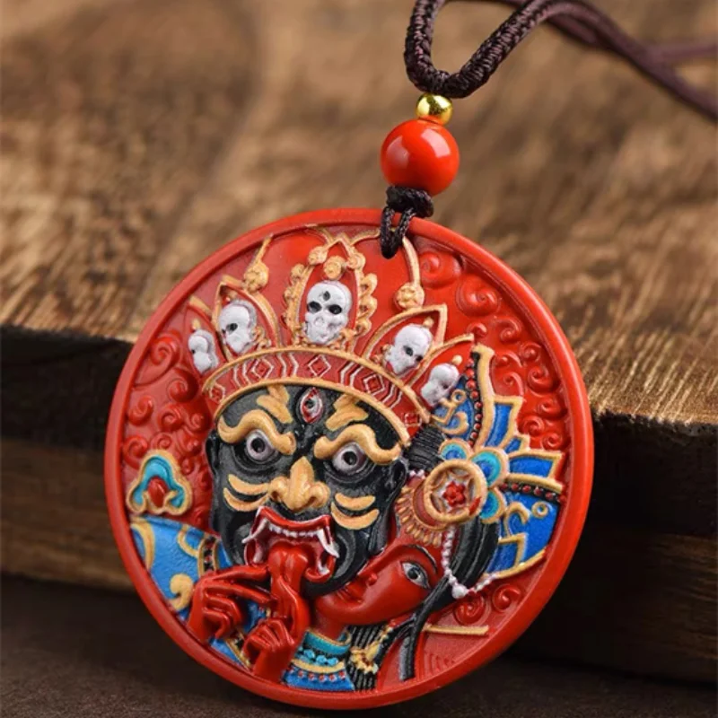 Red Yarn Painted Zakiram Pendant