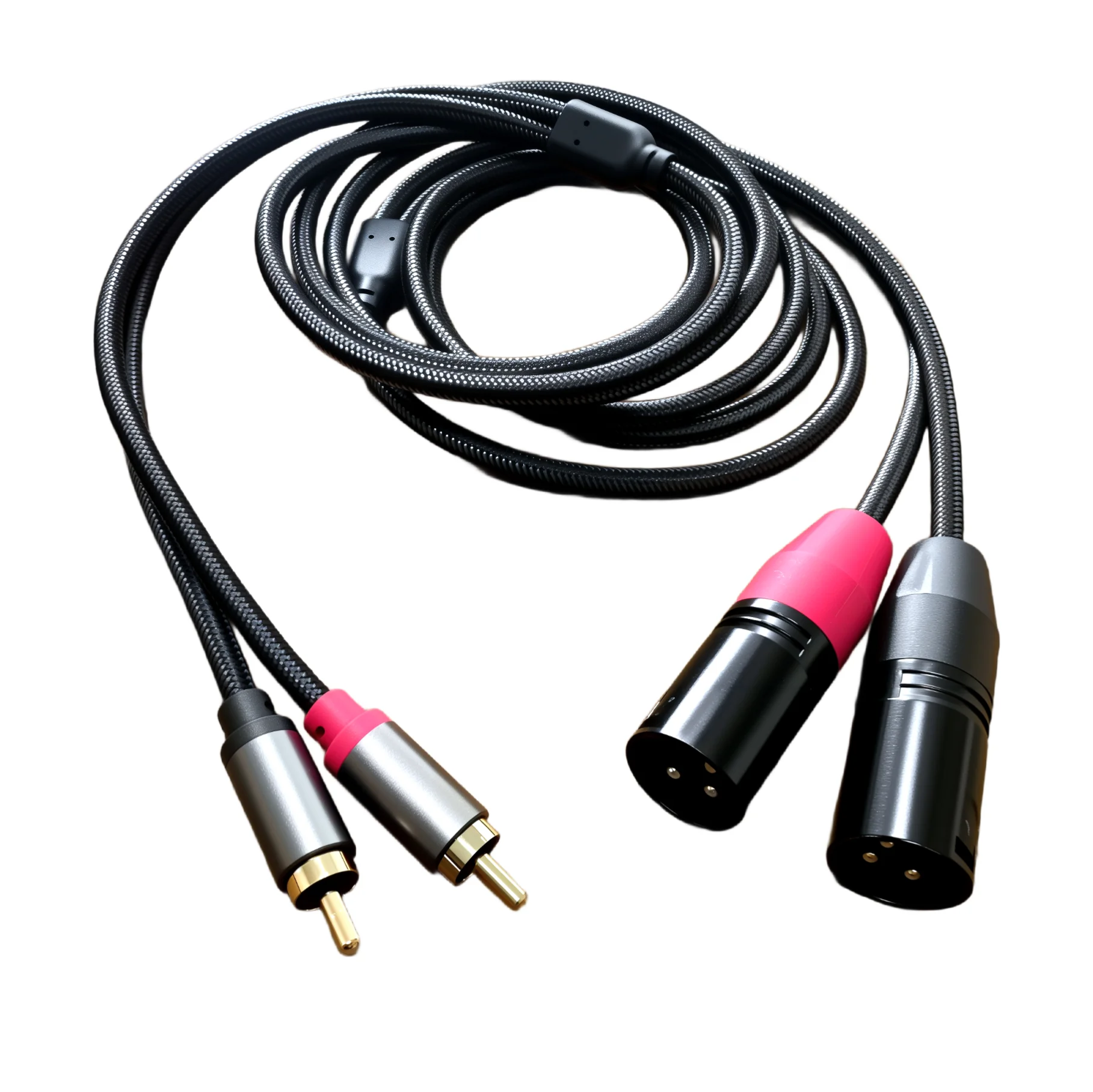 Audio Cable 2RCA to Dual XLR (Male/Female) 0.5/1/2/3M for Amplifiers Mixers Speakers - Audio Connection Cord